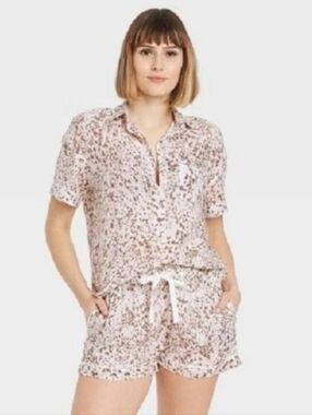 Stars Above Leopard Print Pajama Set Size Medium